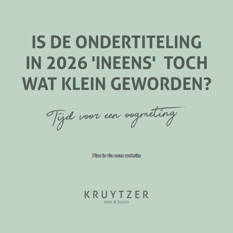 "Is die tekst altijd al zo klein geweest?"